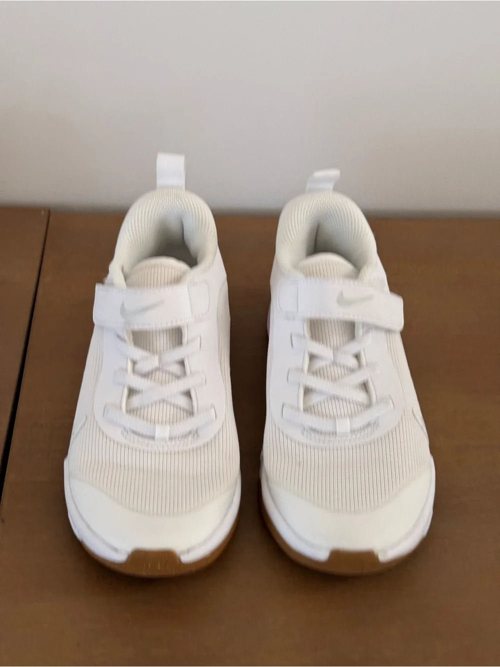 Nike Kids White and Gum-Lite Athletic Sneakers
